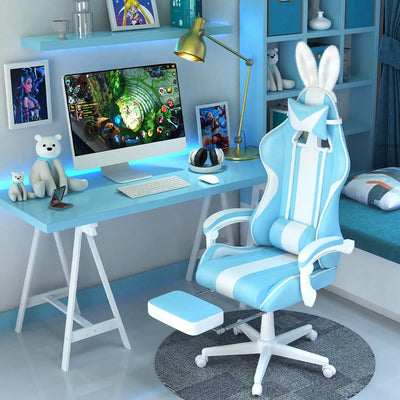 Kawaii Light Blue Gaming Chair